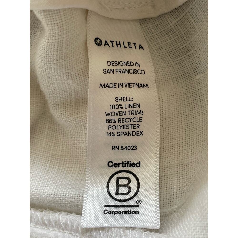 Athleta Shorts Women Cabo Linen Outdoors Summer Travel Beach Athleisure - Picture 11 of 11